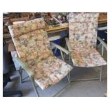 Pair of folding lawn chairs