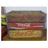 3 vintage wooden Coca Cola crates