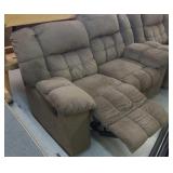 Brown recliner loveseat