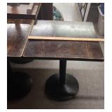 Cast iron base pub tables