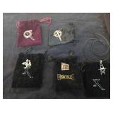 Sterling silver Xena & Hercules pendants