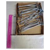 19 silver peg hook holders