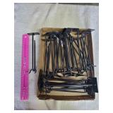 24  Black peg hook holders