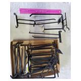 Misc box pegs approximately 26 hooks