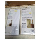 2 shower curtains 1 Beige 1 White 70"x 72"