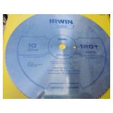 Irwin 10" 180T 5/8 arbor construction saw blade