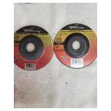 2 Forney Metal Grinding Wheels 4 1/2"x1/8"x7/8"