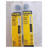 2 I rwin 13/16" Silver and Deming Drill Bits 1/2