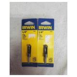 2 Irwin 1/4" Plug Cutter