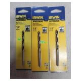3 Irwin 1/4" Brad Point Bit