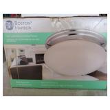 Boston Harbor 2 Bulb  Round Ceiling Brushed