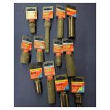 12 pc Cresent 1/2 Drive Sockets, Deep Impact,
