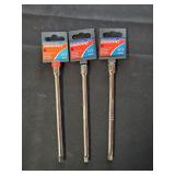 3 pc 1/4 Drive Cresent 6" Extention