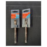 2 pc Cresent 1/4 Drive 6" Flex Handle