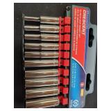 10 pc Cresent 1/4 Deep Socket Set