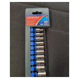 10 Cresent 1/4 Drive mm Socket Set