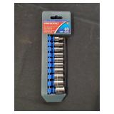 10 pc Cresent 1/4 Drive mm Socket Set