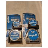 4pc Empire Tape Measures