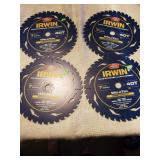 4 Irwin 7 1/4" 40T  Saw Blades