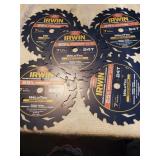 5 Irwin 7 1/4" Saw Blades 24 T