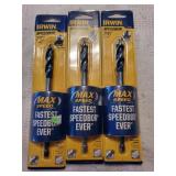 3pc Irwin 7/16" Tri Flute  Bit