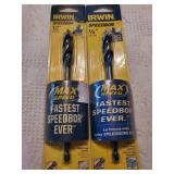 2pc Irwin 1/2" Tri Flute Bit