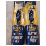 2pc Irwin 3/4" Tri Flute Bit