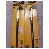 2pc Irwin 3/8" Spade Bit