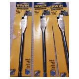 3pc Irwin 9/16" Spade Bit