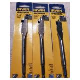 3pc Irwin 5/8" Spade Bit