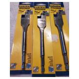 3pc Irwin 15/16" Spade Bit