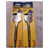 2pc Irwin 1-3/8" Spade Bit