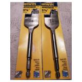 2pc Irwin 1-3/8"Spade Bit
