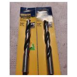 2pc Irwin 1/2" Brad Point Bit
