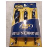 3pc Irwin  Tri Flute Bits