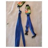 2 pc Blue 12"-18" Dog adjustable collar& 4