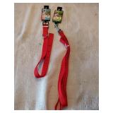 2pc Red 18" Dog collar & 4