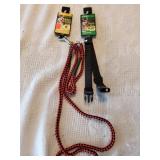 2pc dog 12"-18" adjustable black  dog collar and