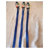 3 16" Blue dog Collars
