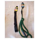 Black 18-26" adjustable dog collar & 4