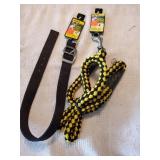 22" Black Dog Collar & Yellow&Black 4