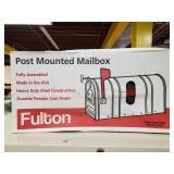 Post Mounted Mailbox Gun Metal Silver