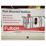 Post Mounted Mailbox Gun Metal Silver