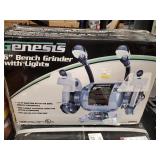 Genesis 6" Bench Grinder With Lights
