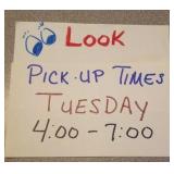Pick-up times