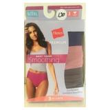 Hanes 3 pairs high cut panties sz 9/2xl