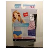 Womens Hanes Cotton Brief 6 pairs
SIZE: 9/2XL