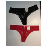 Lace Thong Panties - 2 pair
SIZE: MED