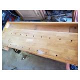 Butcher Block Table with Vice Grip & Drawer