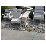 7 pc Wooden Chair & Table Outside Set